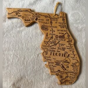 Florida Shaped Bamboo Cutting Board